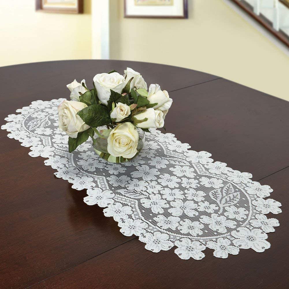 Heritage Lace Dogwood Runner, 14 by 53-Inch, Ecru, Lace, 134.62 x 35.56 x 0.32 cm, 134.62 x 35.56 x 0.3175 cm - Image 2