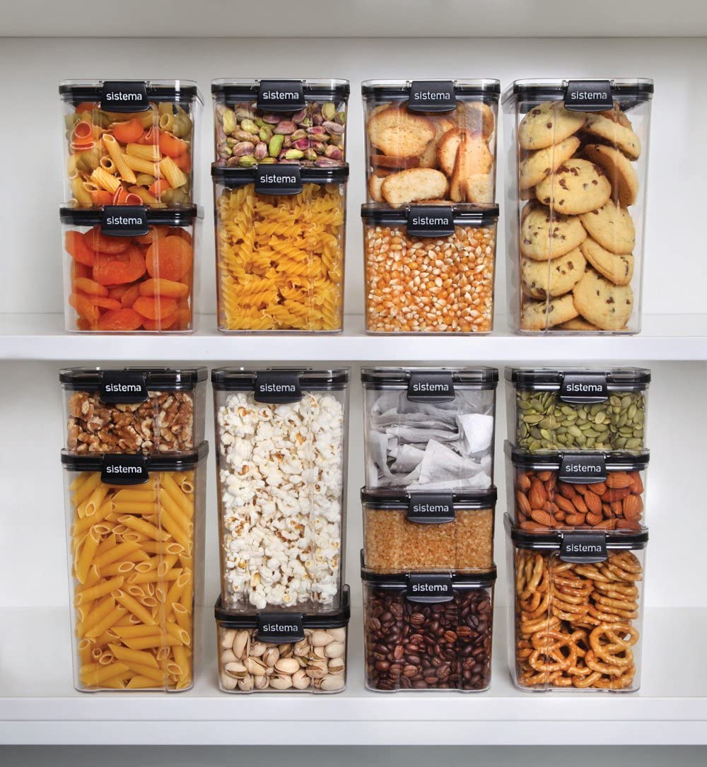 Sistema Ultra Airtight Pantry Storage Container, Clear/Black, 1 Count (700 ml) - Image 2