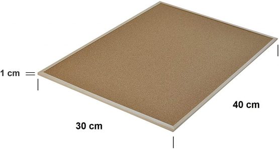 Creative Home 30 x 40 cm Cork Pin Notice Board | Wooden Pine Frame | 5 Push Pins Included | Perfect Corkboard for Office, Home, Kitchen, Bedroom, School, Cafe - Image 2