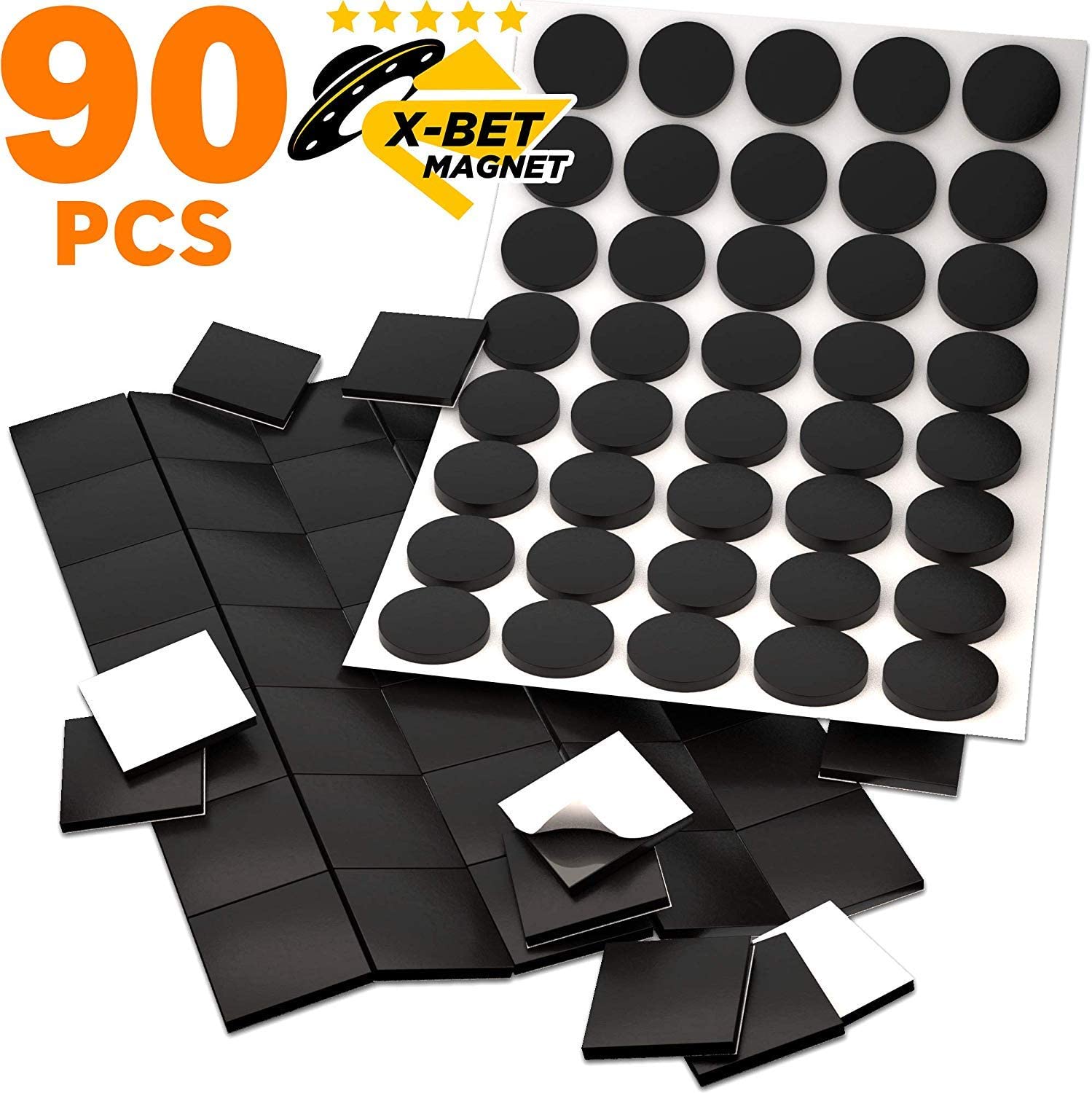 90 Squares and Dots (2 cm x 2 cm) with Adhesive