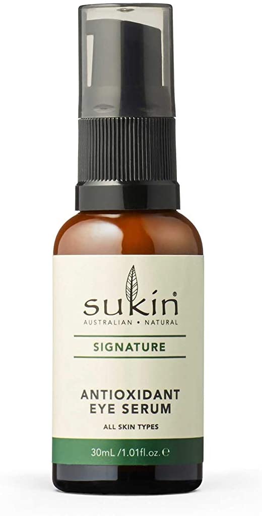 Sukin Signature Antioxidant Eye Serum 35ml, with a blend of Aloe Vera and Cucumber; cruelty free & vegan friendly