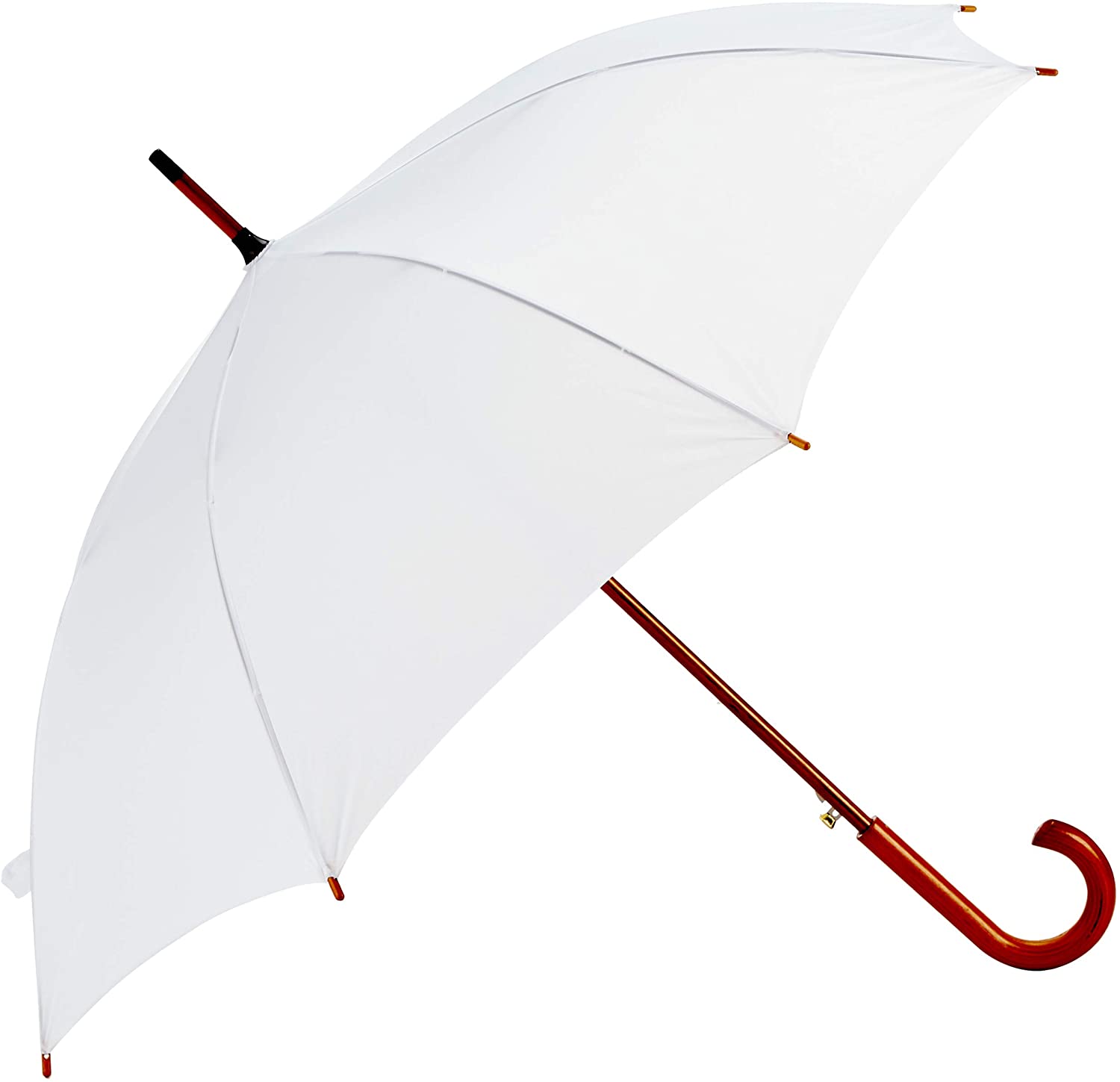 eBuyGB Wooden Crook Handle Large Umbrella Classic Manual Opening Rainproof for Men and Women Umbrella Windproof Strong