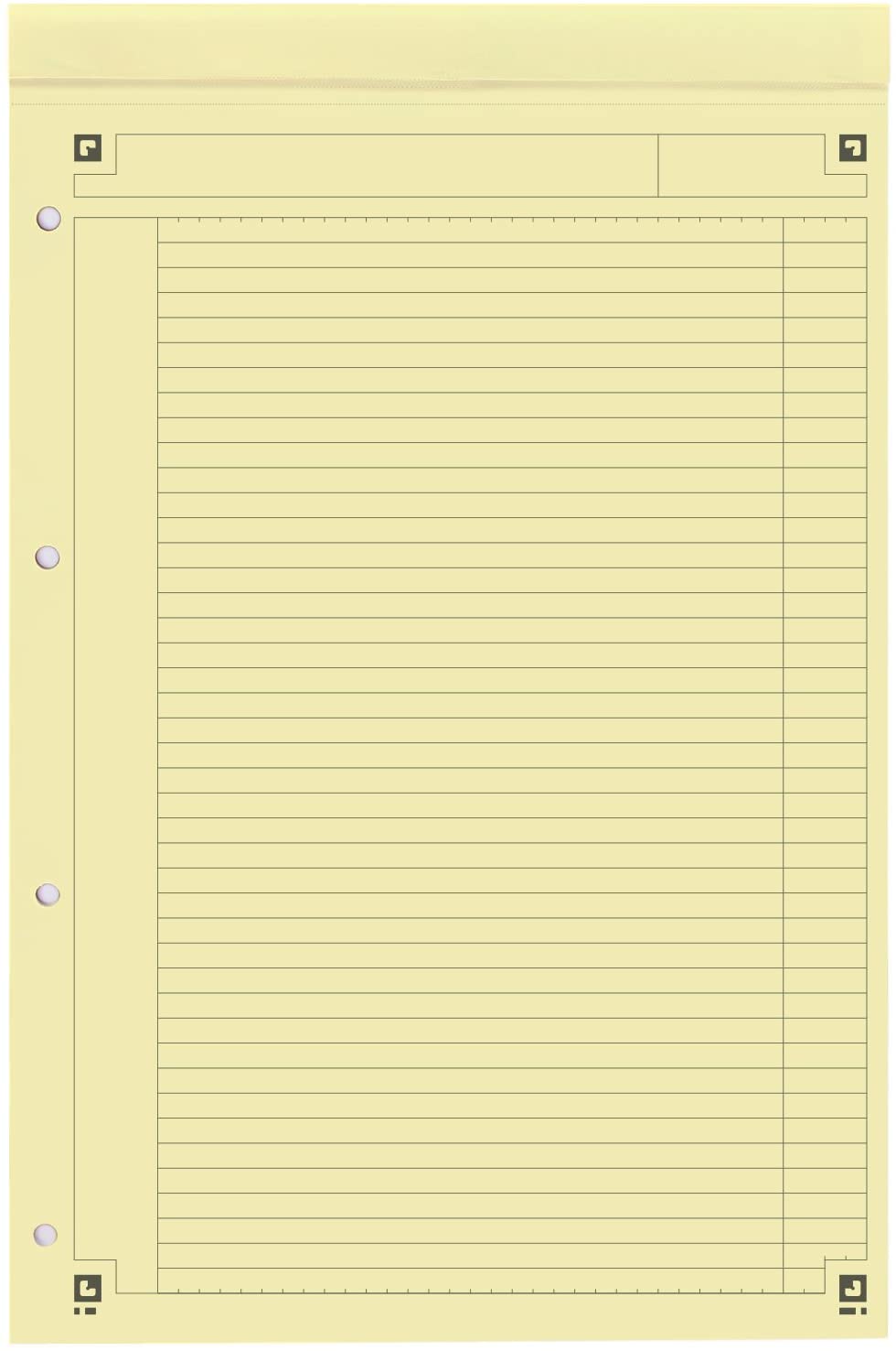 Oxford International Notepad 160 Pages A4 Pad + Punch Holes Lined Ligné Jaune, Yellow - Image 2