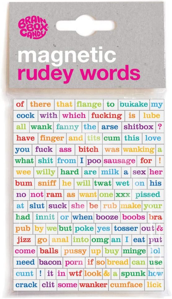 Brainbox Candy Magnetic Rude Peal Off Words