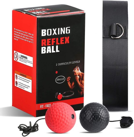 OOTO Upgraded Boxing Reflex Ball, Boxing Training Ball, Mma Speed Training Suitable for Adult/Kids Best Boxing Equipment for Training, Hand Eye Coordination and Fitness