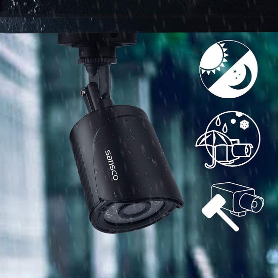 SANSCO True 1080p CCTV Security Camera (Bullet), 2.0MP High Definition, 3.6mm Lens Wide Angle, Improved Day/Night Vision, Waterproof & Vandalproof, Indoor/Outdoor (Non-WiFi) - Image 2