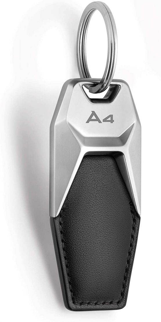 Audi collection 3181900604 Audi A4 Leather Keyring Black/Silver