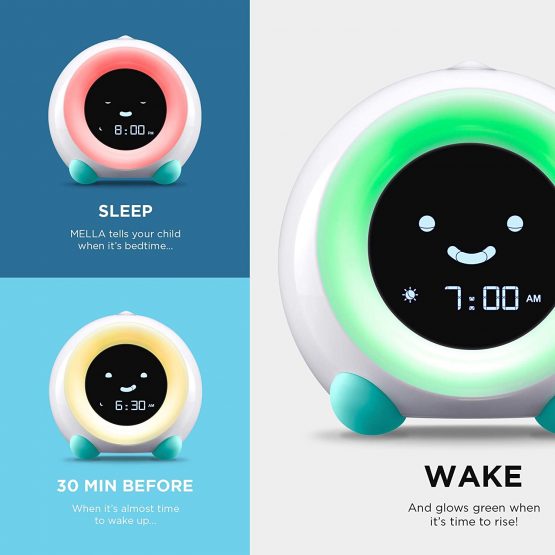 Mella Ready to Rise Children's Trainer, Alarm Clock, Night Light and Sleep Sounds Machine (Blush Pink) - Image 2