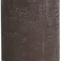 Bolsius Tall Textured Pillar Candle in "Taupe"