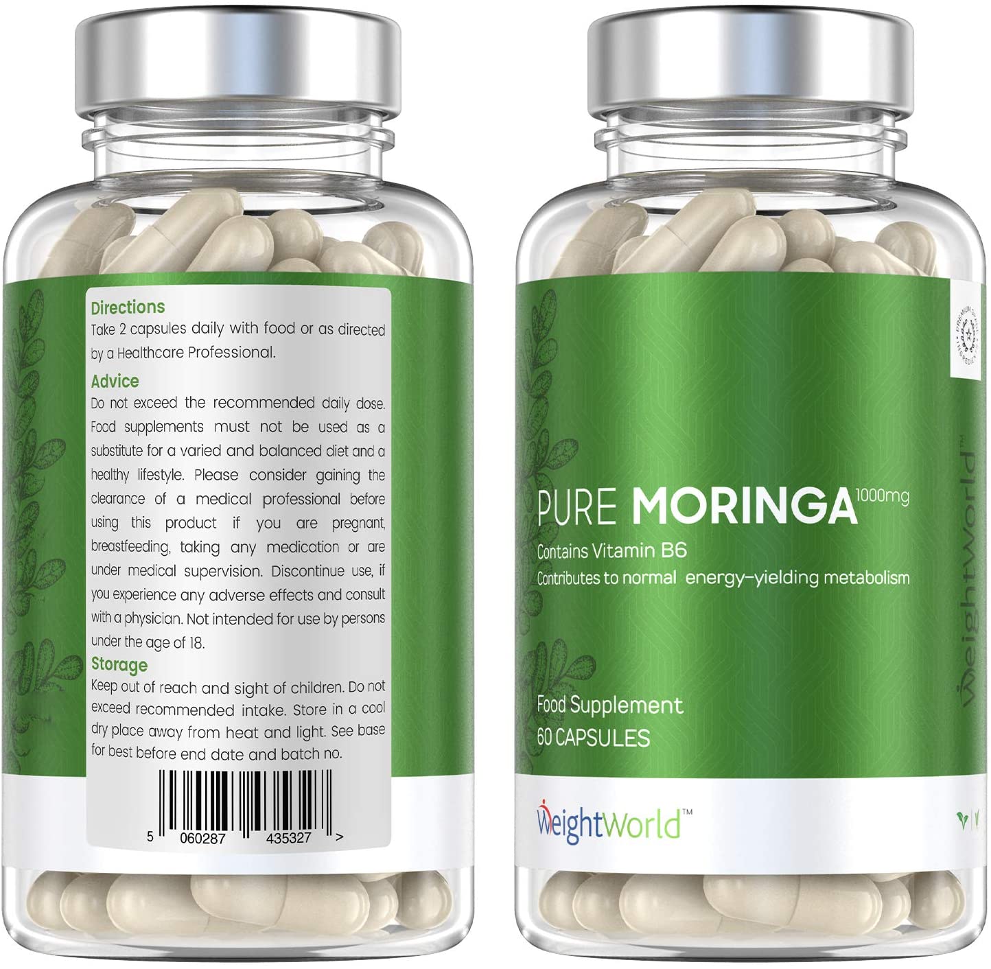 WeightWorld Organic Moringa Capsules, 167 g (Pack of 1) - Image 2