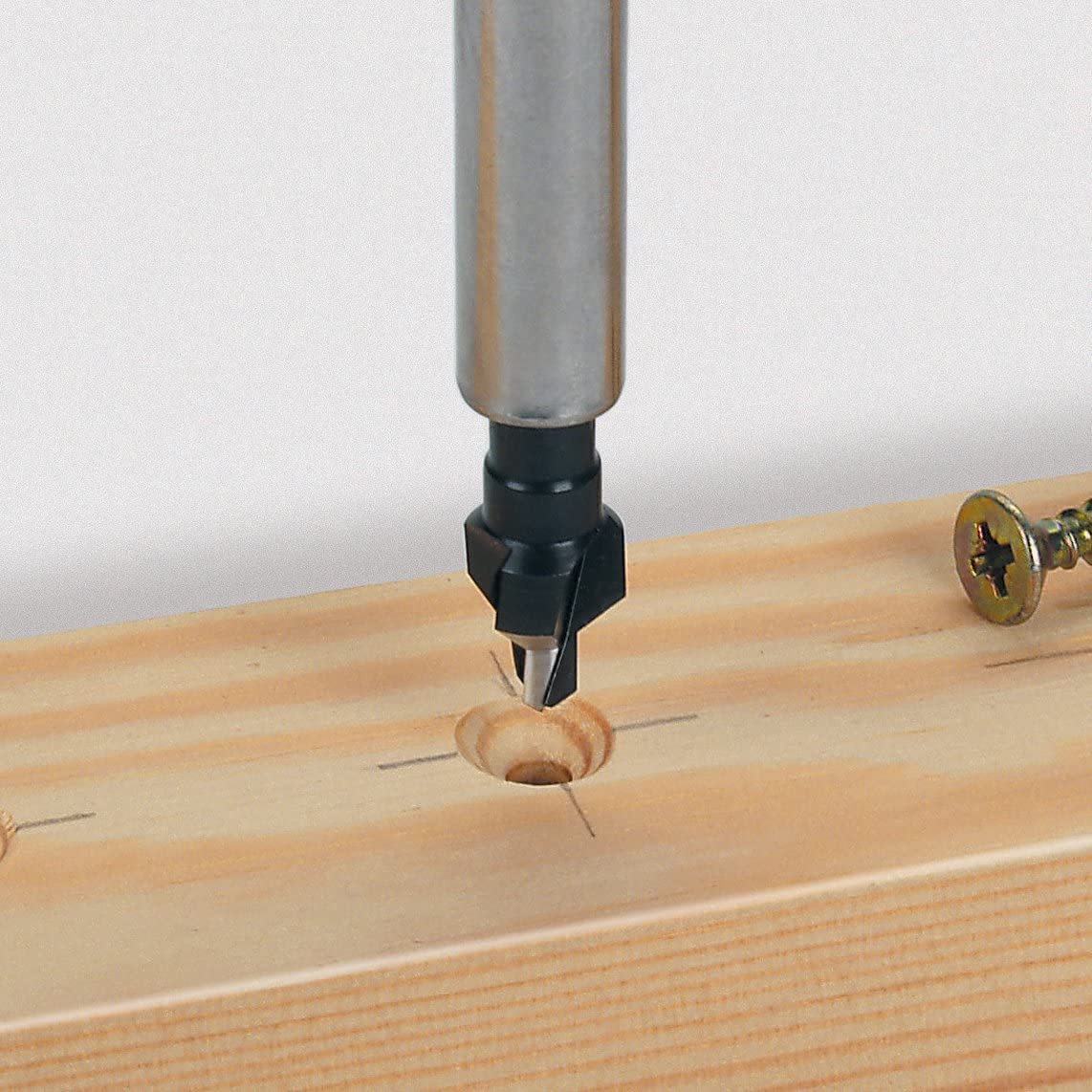 wolfcraft Fastening Set 10 Pcs. for Wood I 2542000 I for Using countersunk Screws in Wood, Schwarz, Variety Pack - Image 2
