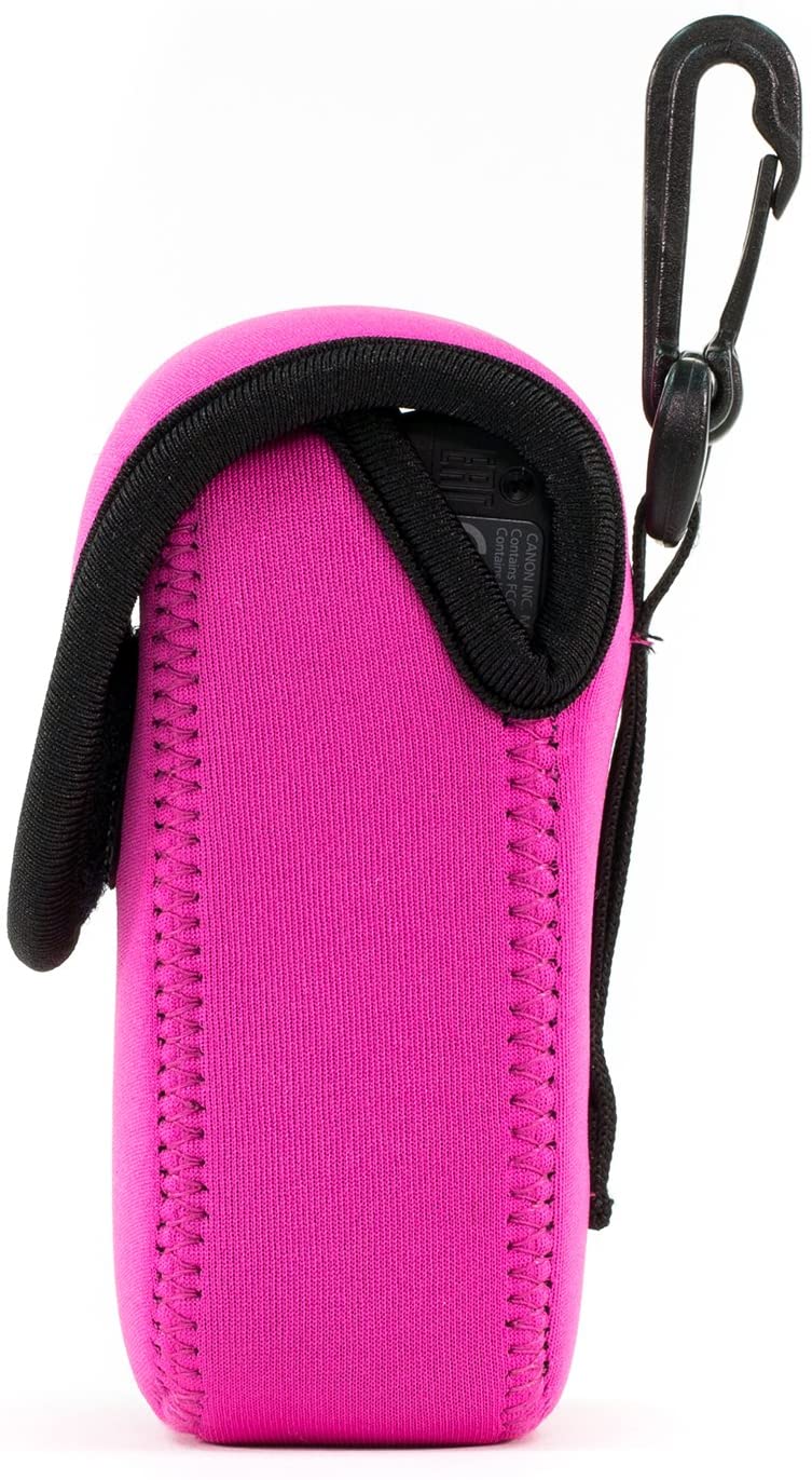 MegaGear MG782 Ultra Light Neoprene Case with Carabiner for Samsung WB35F/WB350F Camera - Hot Pink - Image 3