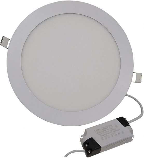 LED ATOMANT, S.L. 1 x Flat Round LED Downlight Panel, 20 W, Cool White 6500 K, 1600 lm, Driver Included, Standard Cut 200 mm Lacquered Aluminium - Image 3