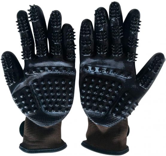 Animalon Rubber grooming glove (double pack) | innovative and practical fur changing aid for horses and dogs | rubber curry glove for horses especially when changing fur (XS) - Image 3