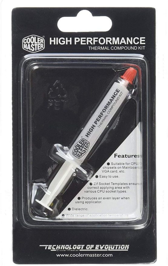 Cooler Master HTK-002 Thermal Grease Thermal Paste 'High Thermal Conductivity, Low Thermal Resistance, Electrically Non-Conductive' HTK-002-U1-GP