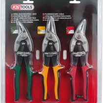 KS Tools 118.0050 Tin snips sheet metal shear set, 3 pcs