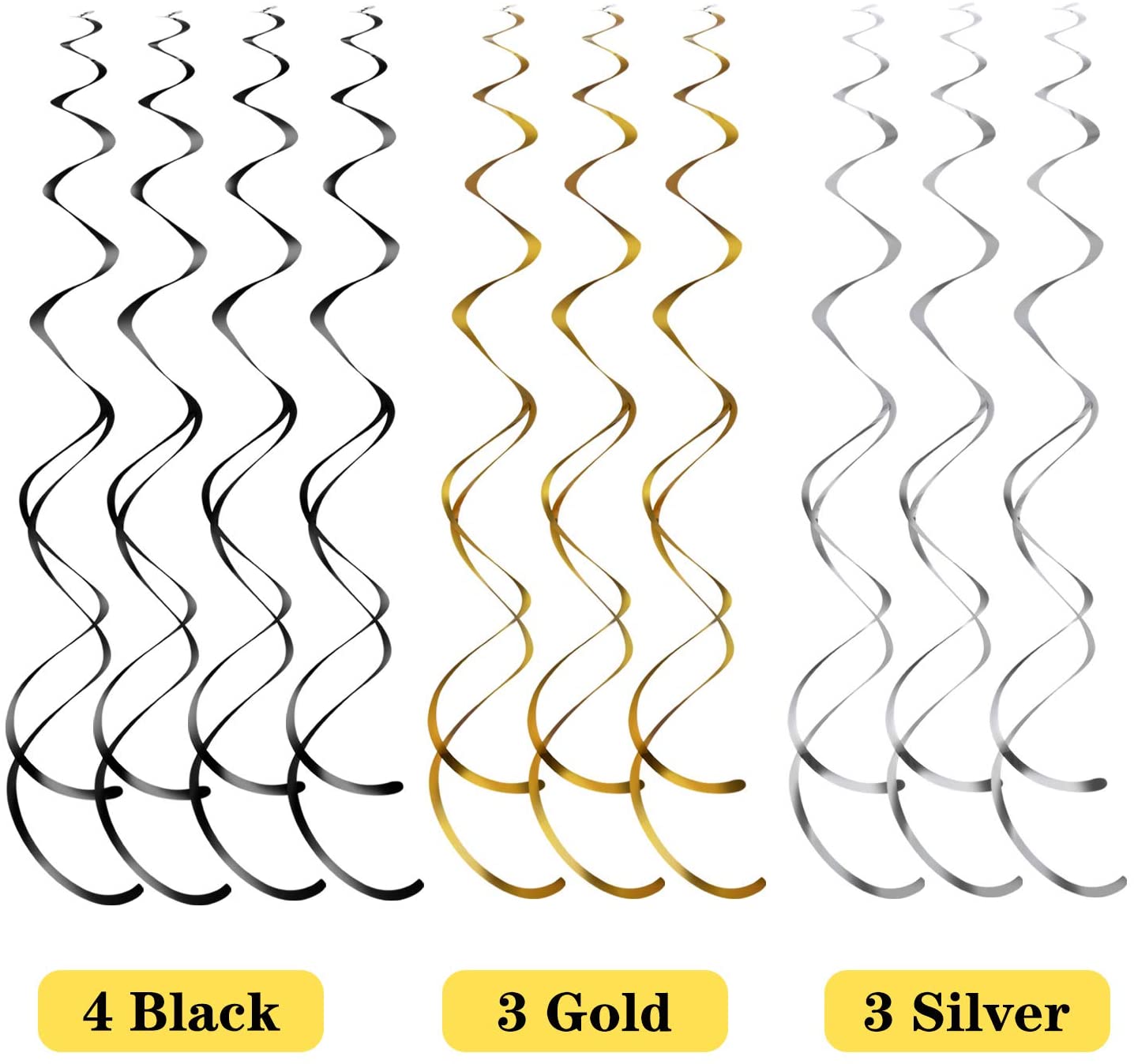 Blulu 50th Birthday Party Decorations for Men Women 50 Years Cheers Birthday Party Hanging Swirls Gold Glitter Happy Birthday Decorations Celebration Old Party Supplies Ceiling Decor - Image 4