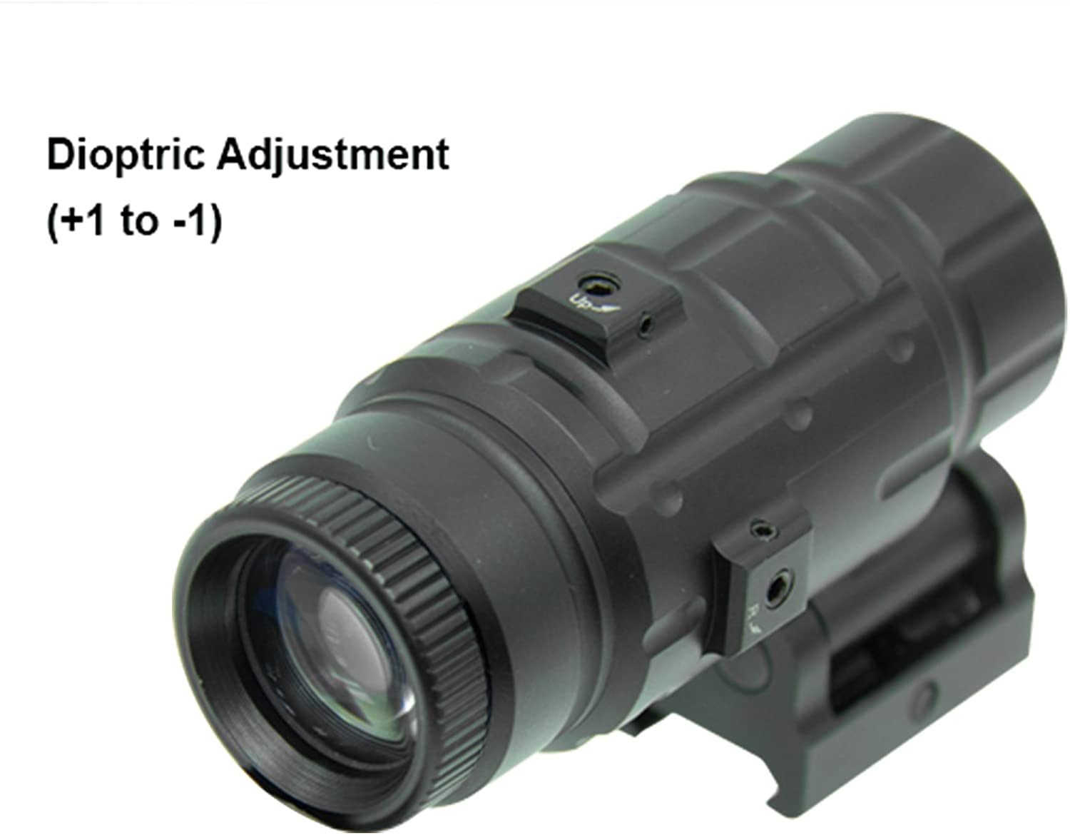 UTG 3X Magnifier with Flip-to-side QD Mount, W/E Adjustable, Black - Image 4