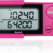 Realalt 3DTriSport 3D Pedometer, Accurate Step Counter with Clip and Strap