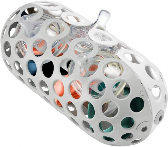 Boon Clutch Baby Dishwasher Basket, Sippy Cups, Baby Bottles and Baby Accessories Holder, Ideal Baby Shower Gift for New Parents, Baby Accessories for Parents to Be, Dishwasher Safe, Grey,B11356 - Image 4