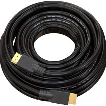 15M HDMI Cable v1.4 by True HQ™ | HIGH SPEED Long Lead with Ethernet ARC 3D | Full HD 1080P PS4 Xbox One Sky HD TV Laptop PC Monitor CCTV | Black & Gold Plated