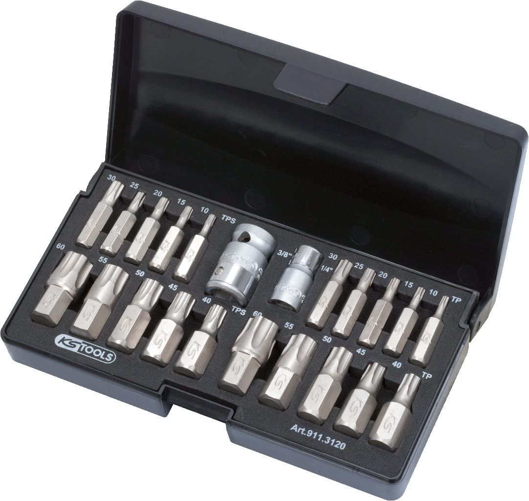 KS Tools 911.3120 1/4-inch10mm Torx Plus Bit Set Without Bit Holder (23 Pieces), Variety Pack - Image 3
