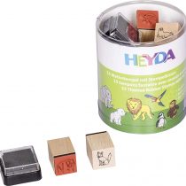 Heyda 204888491 Heyda 204888491 Stamp Tin (Zoo Animals) Design Size: Approx. 1.5 x 1.5 cm