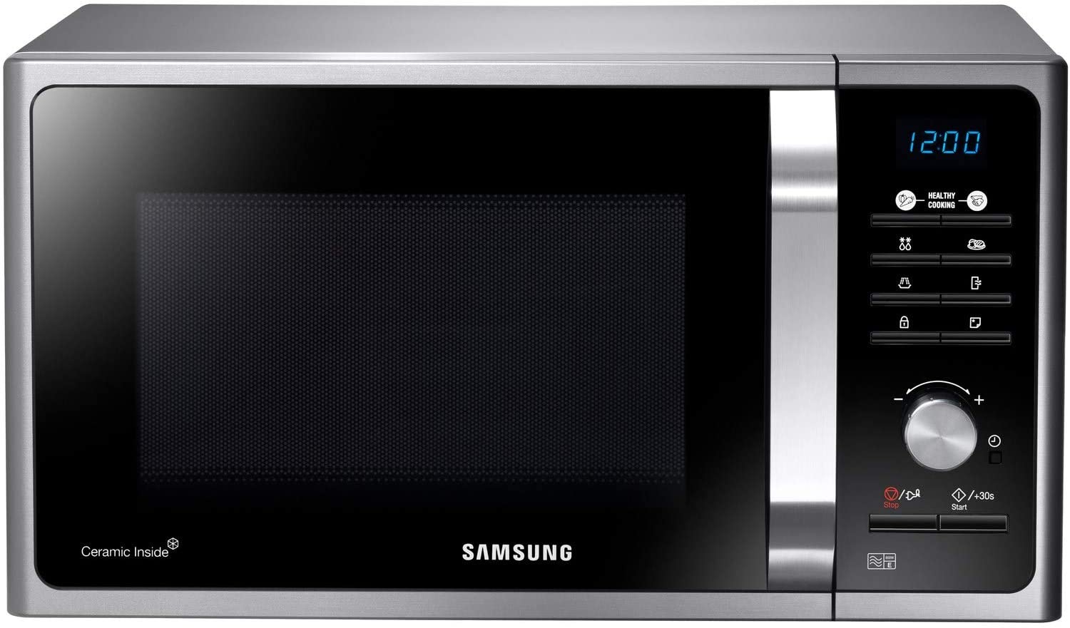 Samsung MS23F301TAS Solo Microwave with Healthy Cooking, 800W, 23 Litre, Silver
