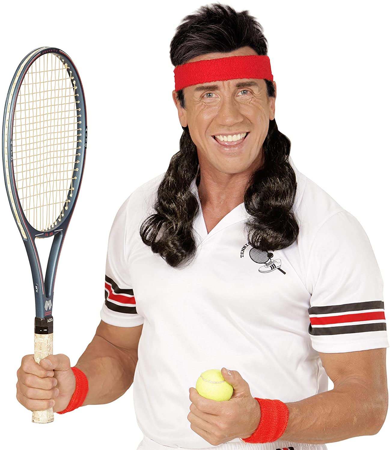 WIDMANN 05836 Headband Curly Hair, Black, Noir - Image 4