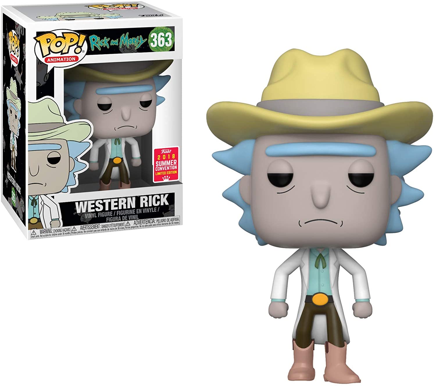 Funko Pop Rick and Morty Western Rick Summer Convention Exclusive, Multicolor - Image 2