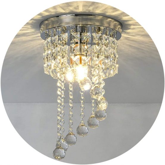 Modern LED Bulb Ceiling Light Pendant Fixture Lighting Crystal Chandelier - Image 3
