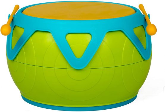 Halilit Children's Super Drum in Tropical Colours. Robust Kids Toy Musical Instrument. Promotes Hand-Eye Coordination & Fine Motor Skills. 18 months+
