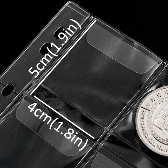 Coin Pocket Pages - 20 Pockets/Sheet Standard 9-Hole Coin Pocket Inserts Collecting Sleeves for Coins 10 Sheets CS03120 Series - Image 4