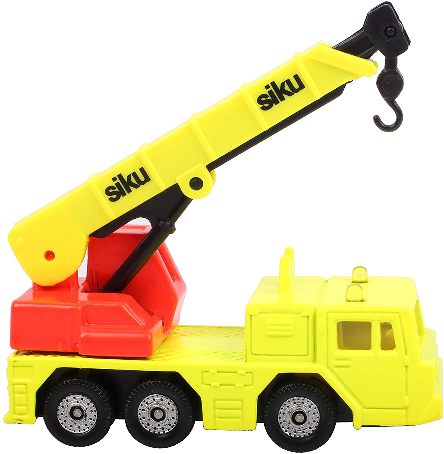 siku 1326, Hydraulic Crane Lorry, Metal,Plastic, Yellow,Red, Liftable crane arm, Yellow/Red, 7.6 x 2.8 x 3.7 cm - Image 4