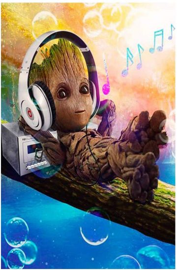 2 Pack DIY Groot Diamond 5D Art Painting Art Full Drill Kits,Groot