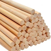 60 Long Bamboo Sticks Wooden Dowel Rods Natural Unfinished Wood Bamboo Craft Sticks (6 mm x 30 cm)