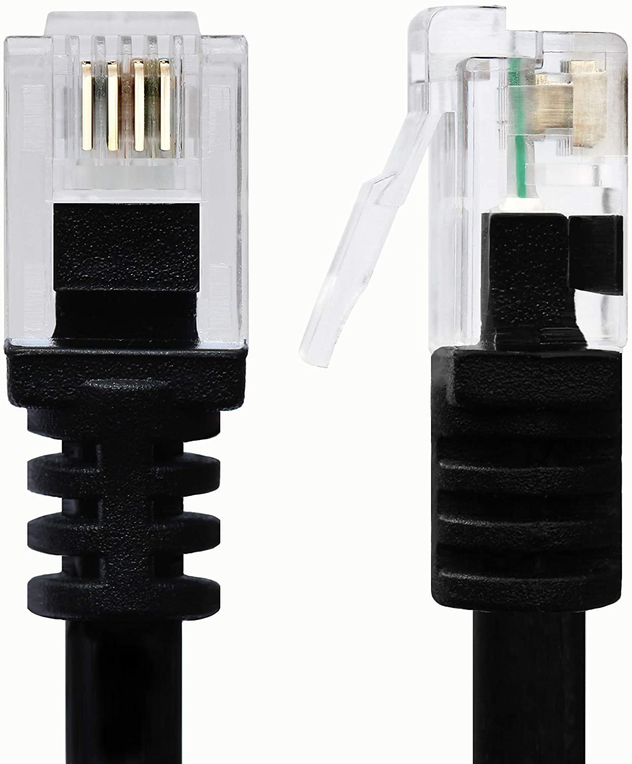 1STec 15M ADSL2+ Super High Speed Cat5e RJ11 Broadband Hub Internet Extension Cable for BT Infinity Sky Q Talktalk Plusnet EE Vodafone Post Office Router on Fibre or Standard Services 15 Metre Black - Image 2