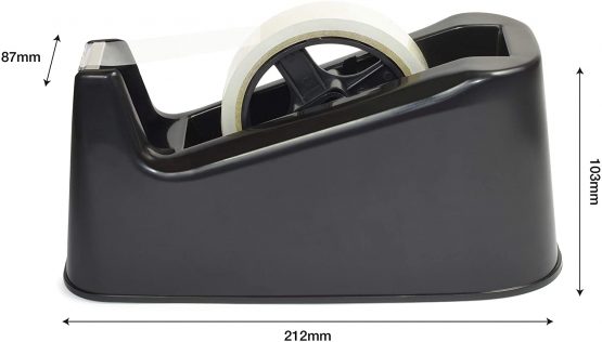 Rapesco RPTD500B Germ-Savvy Antibacterial: 500 Heavy Duty Tape Dispenser - Black - Image 3