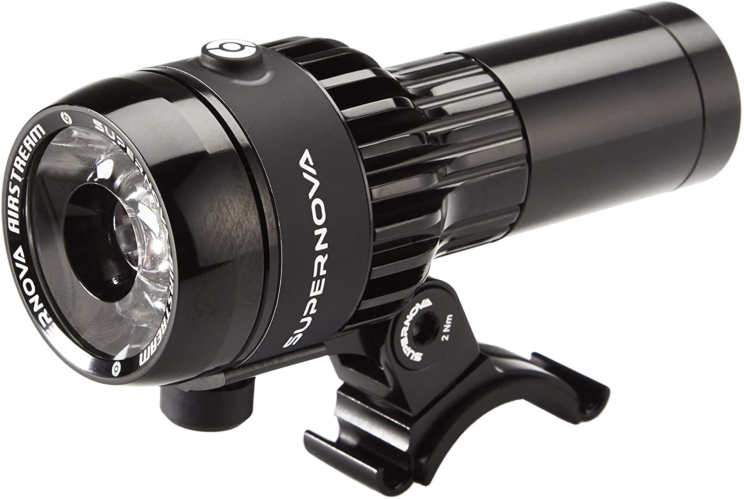 SUPER NOVA Unisex - Adult Airstream 2 Front Light, Black, Battery, Akku