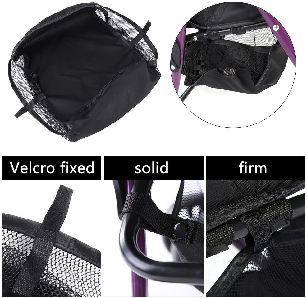 Stroller Basket, Baby Pram Bottom Basket Pushchair Shopping Storage Case Organizer Bag, black - Image 2
