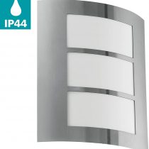 EGLO City Outdoor Wall Light Stainless Steel E27 15 W – Outdoor Lighting (Wall Light for Outdoor, Stainless Steel, Stainless Steel, IP33, Entrance, Garden, Patio, I)