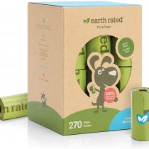 Earth Rated Dog Poo Bags - 270 Extra Thick Poop Bags For Dogs | Each Unscented Doggy Waste Bag Measures 22x33cm | 100% Leak-Proof Security
