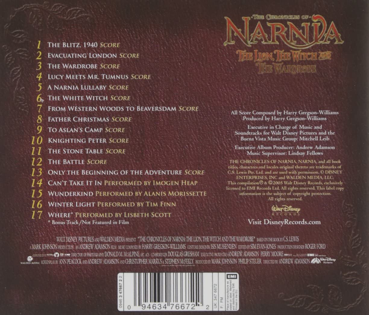 The Chronicles of Narnia - The Lion, The Witch and the Wardrobe Original Soundtrack, Multicolor - Image 2