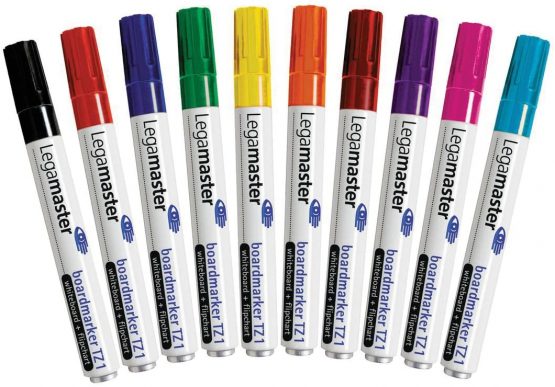 Legamaster Whiteboard Marker Set - Multi-Coloured - 10 Whiteboard Pens - Round Tip 1.5-3 mm - Whiteboard Pen Dry Wipe - for Whiteboards, Flipcharts, Magnetic, Memo Boards - Sketchnotes - Image 2