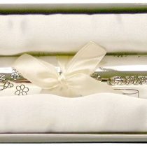Silver Plated Christening certificate holder