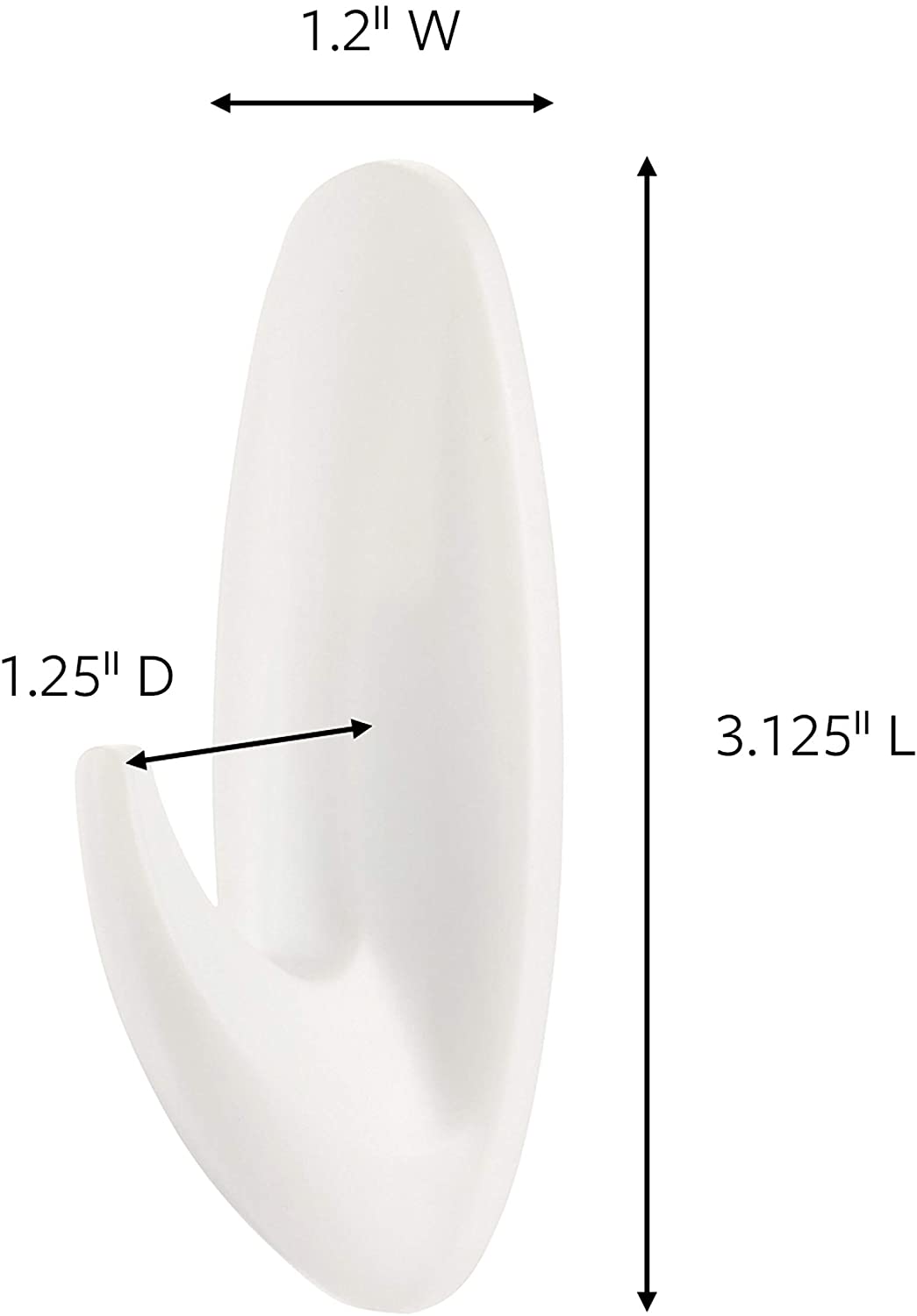 Command Designer Hooks, Medium, White, 6-Hooks (17081-6ES), 6 Hooks - Image 2