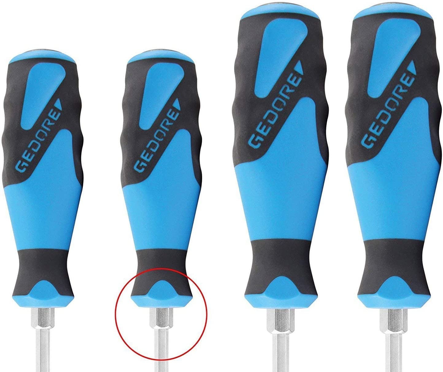 Gedore SK 2154 PH-06 3-Point Screwdriver Set including Impact Head, Multicoloured - Image 3