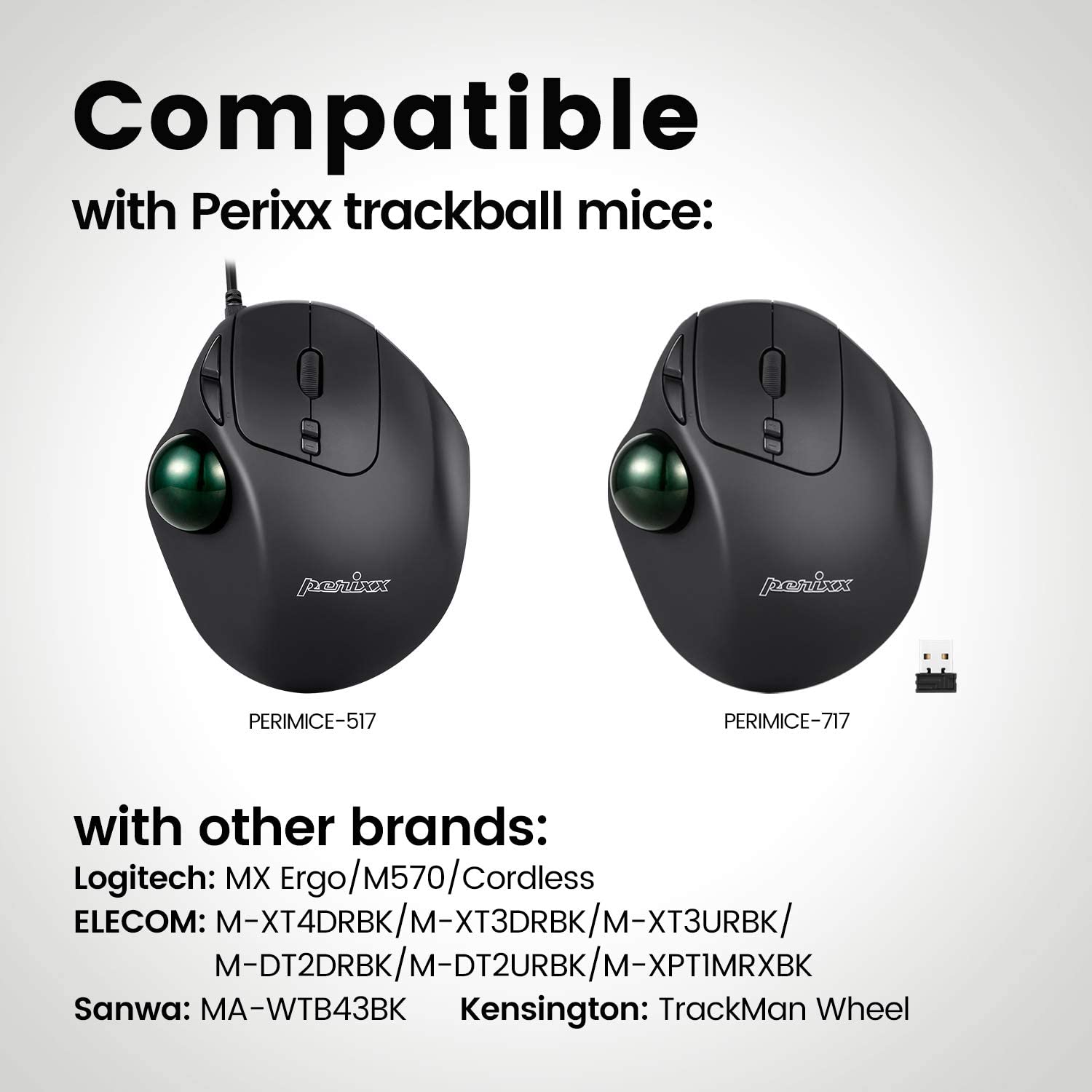 Perixx PERIPRO-303GLG Trackball, 1.34 Inch Replacement Ball for Perimice and M570, Glossy Green - Image 4