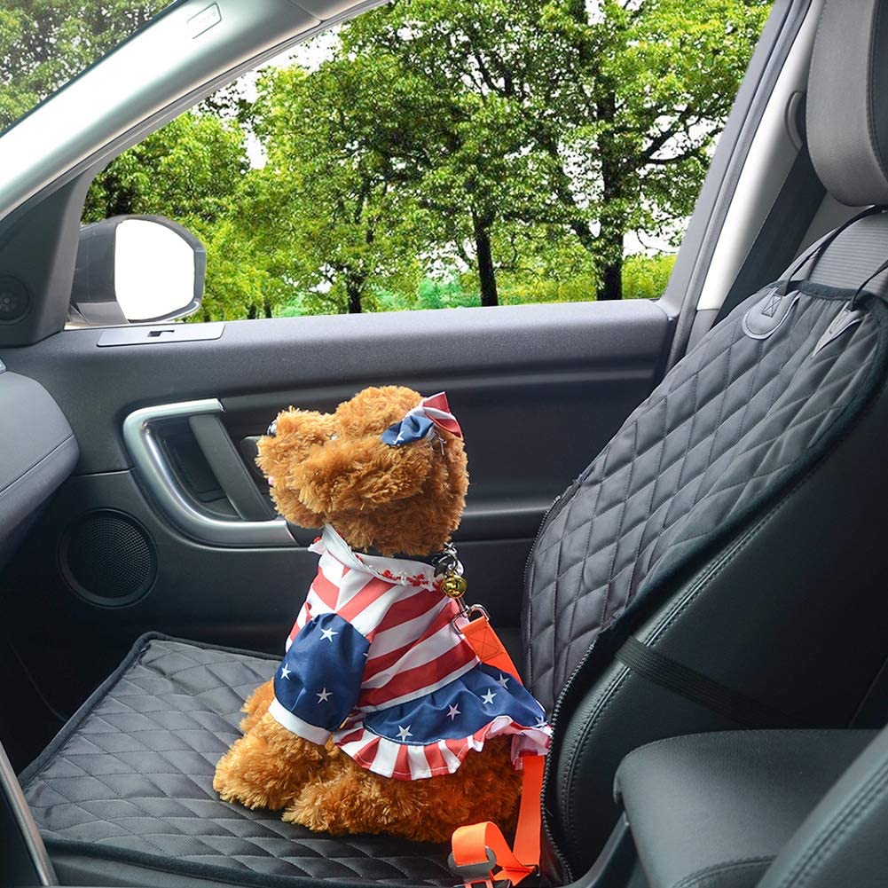 ELR 2 in 1 Pet Bucket Seat Cover, Booster Seat Protector Travel NonSlip Waterproof Passenger Car Front pet seat cover, Scratch-proof Cat Dog Safety Belt SUV - Image 2