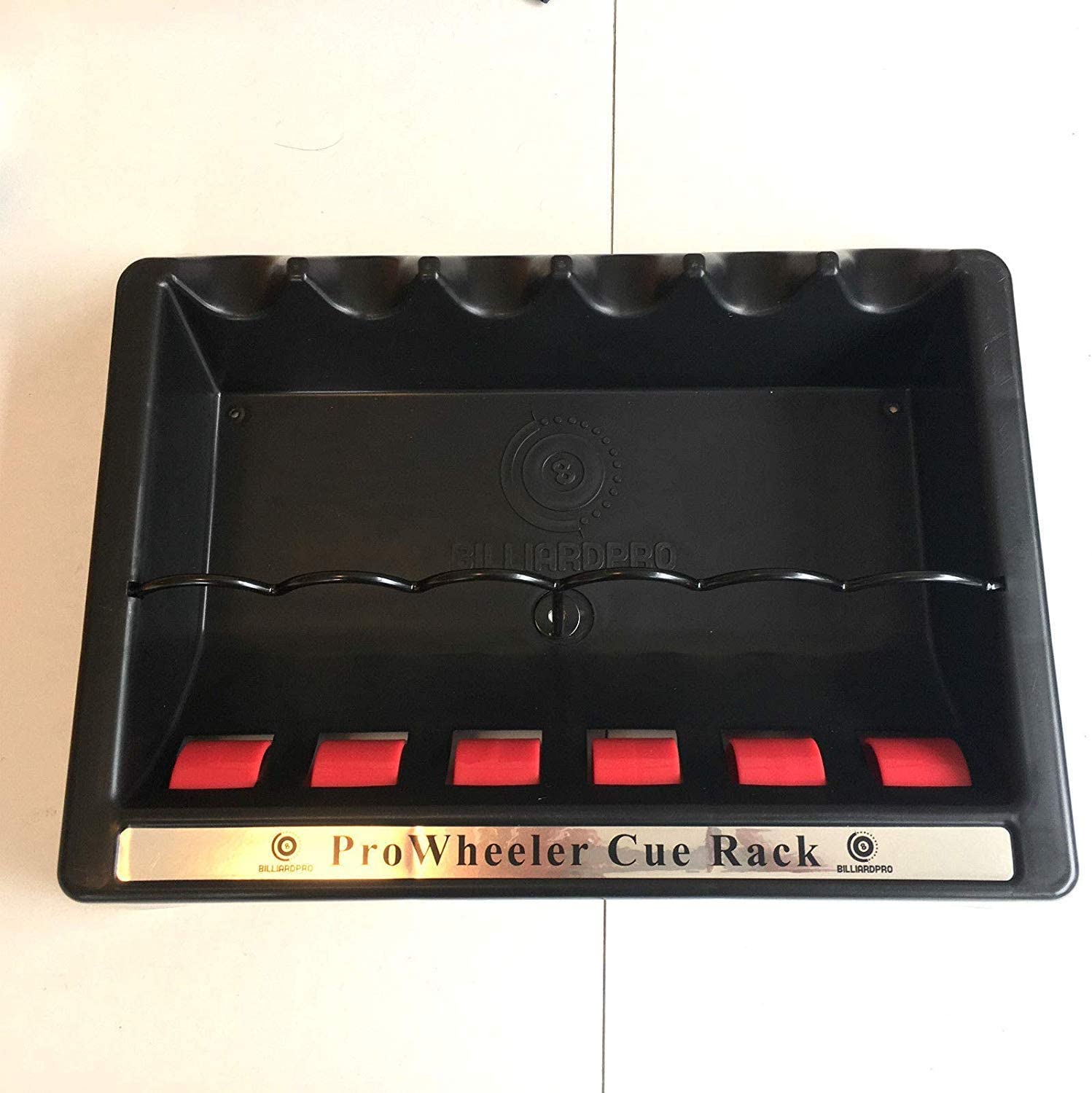 Superleague Freewheeler Wall Cue Rack Hold up to 6 Pool or Snooker Cues, Black